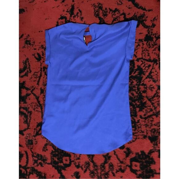 New Womens Silk Like Purple Top SZ S Small Express Tags Gorgeous - Picture 15 of 16